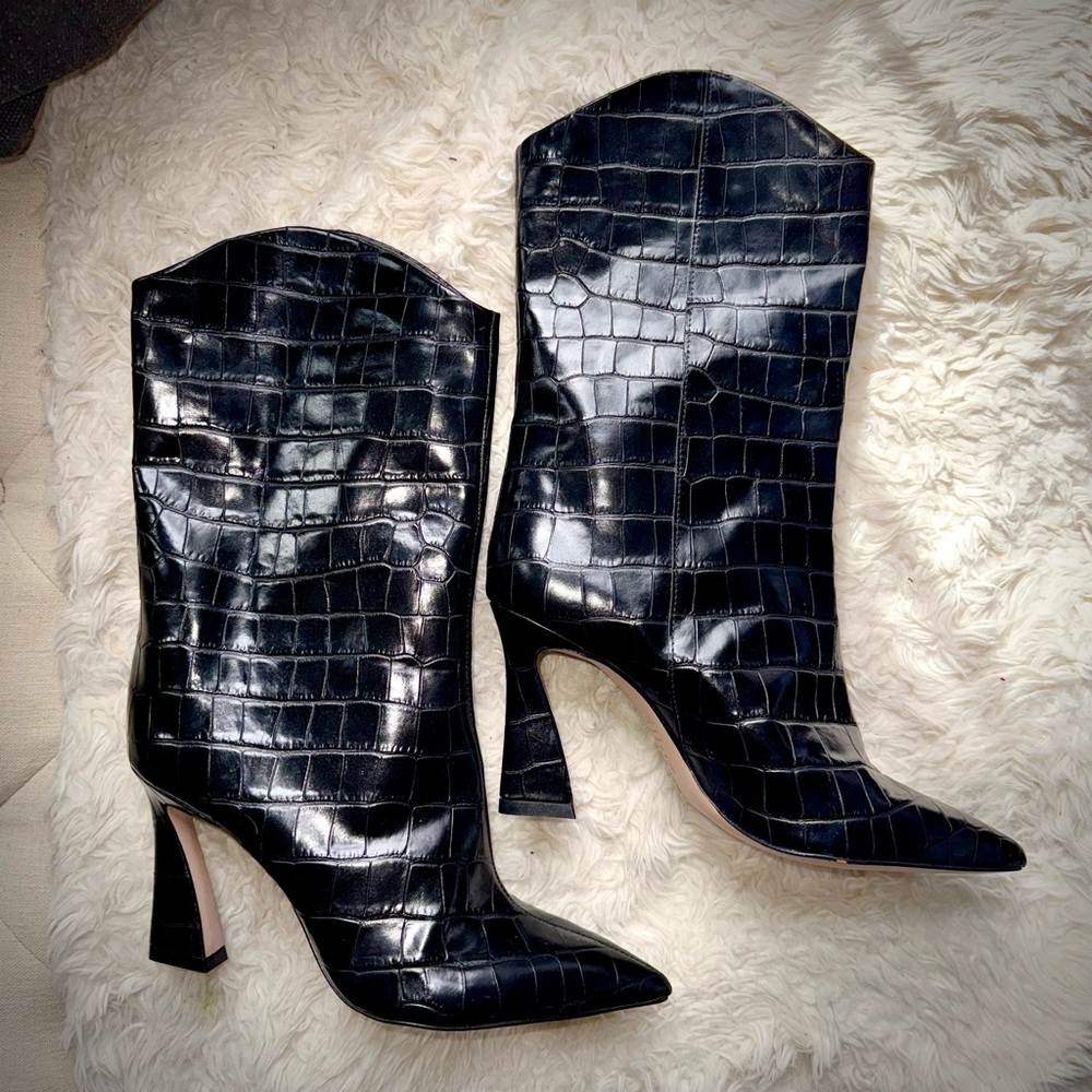 12th Tribe x Schutz Alyah Black Crock Boots